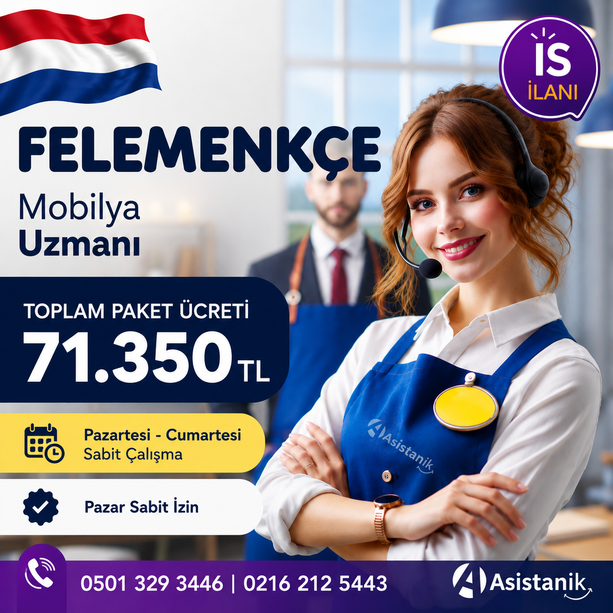 FELEMENKÇE BİLEN MOBİLYA UZMANI