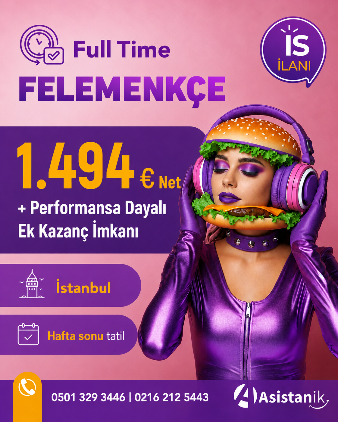 Felemenkçe Bilen Home Ofis Müşteri Temsilcisi