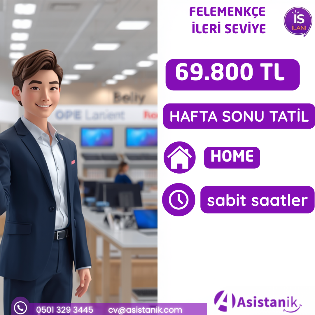 Felemenkçe Bilen Home Ofis Müşteri Temsilcisi